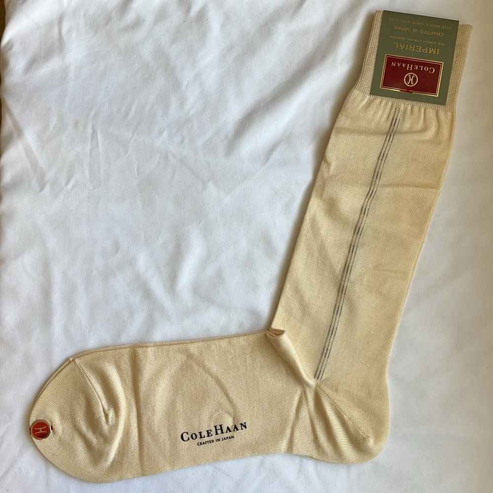 NWT Cole Haan Cream Men's Crew Socks